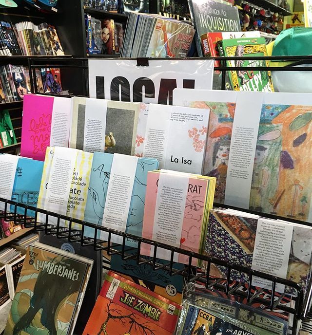 voidgallery's tweet image. Some of the zines created by newcomers at the Global Gathering Place hanging out in good company with other local publications @amazingstoriessk. Pick yours up for free there! ift.tt/2NuSQlR