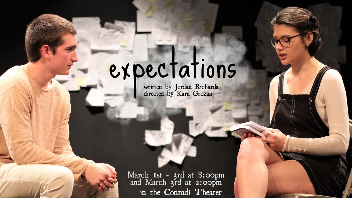 fsu_sta's tweet photo. Have you seen the poster for expectations?  Don't lower your expectations. This weekend: March 1st - 3rd in the Conradi. https://t.co/Nw8gQh2sde