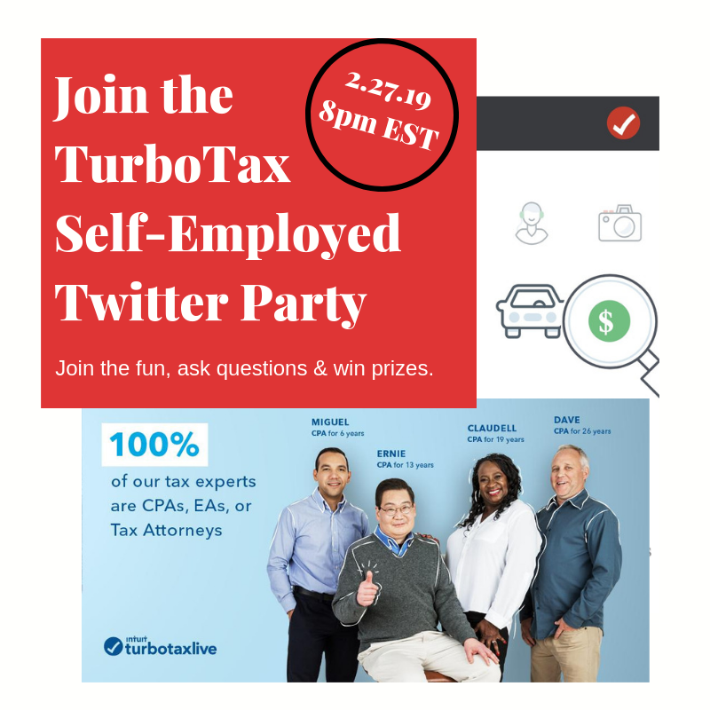 StacieinAtlanta's tweet photo. Just 3 hours until the the #TurboTaxSelfEmployed Twitter Chat TONIGHT from 8-9 pm EST​. #TwitterParty #TwitterChat #TweetChat

Ask questions, get answers from a @turbotax pro &amp; win prizes​ 

RSVP ----> https://t.co/bWOtakjdyZ​ #ad https://t.co/AK3KU7TuU7