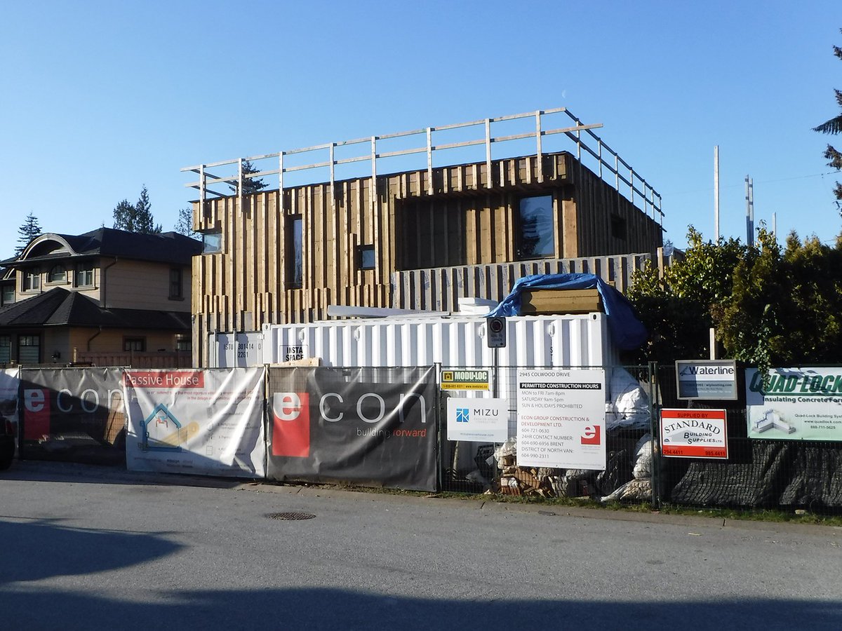 RDHBuildings's tweet photo. Yesterday was a beautiful day for #airtightnesstesting at the Colwood Passive House in North Vancouver, BC! https://t.co/RHZ8SZ1FfE