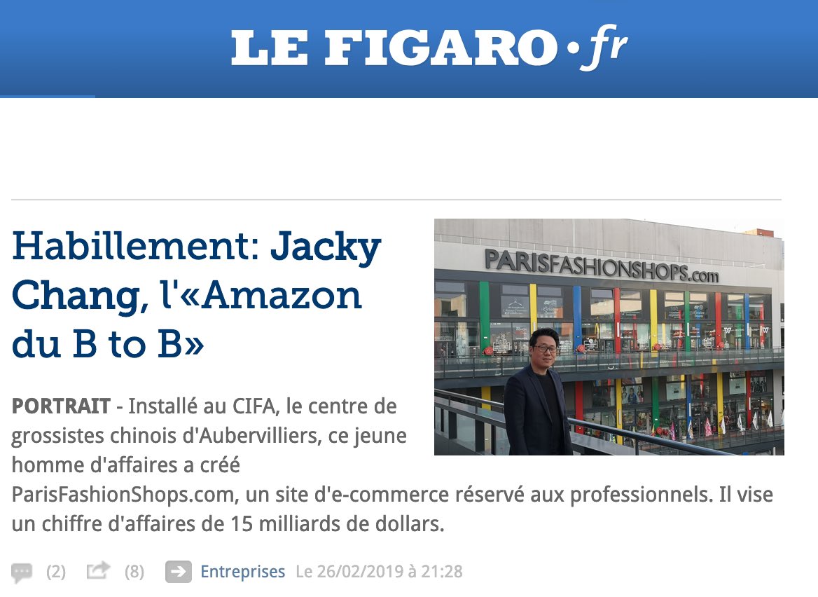 #ParisFashionShops est l'honneur dans @lefigaropremium. Un bel article signé par #Annesophiecathala, qui a su saisir l'ADN de notre #FrenchStartup : Faciliter, grâce à la #TransformationDigitale, la mise en relation des #ProfessionnelsDeLaMode.
lnkd.in/dPK-iaD