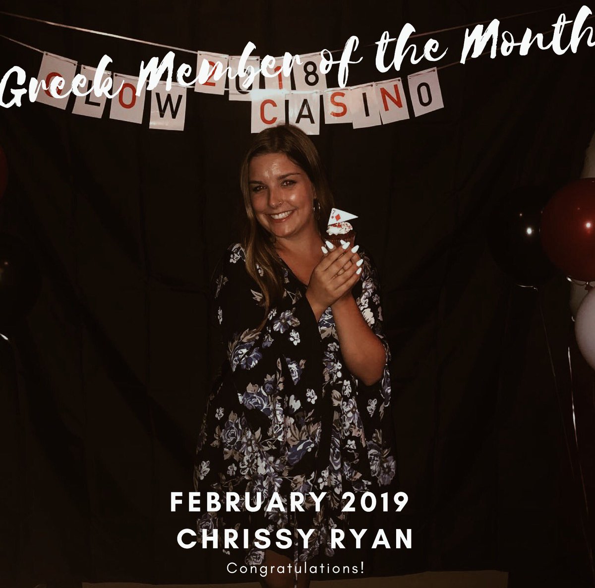 It’s that time of the month again! EXCITED to announce our February Greek Member of the Month, <a href="/chrissyryan__/">Chrissy Ryan</a> ! Thank you for being a outstanding member of the SNHU Greek community! Congratulations ✨🎉