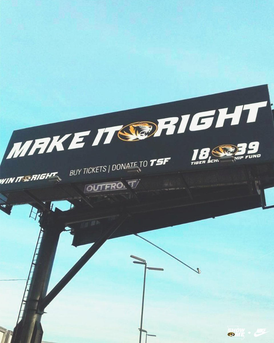 MizzouAthletics's tweet photo. #MakeItRight Billboards are up in STL &amp; KC 

#WinItRight #ShowMe 🐯 https://t.co/iDLa2UEJCS