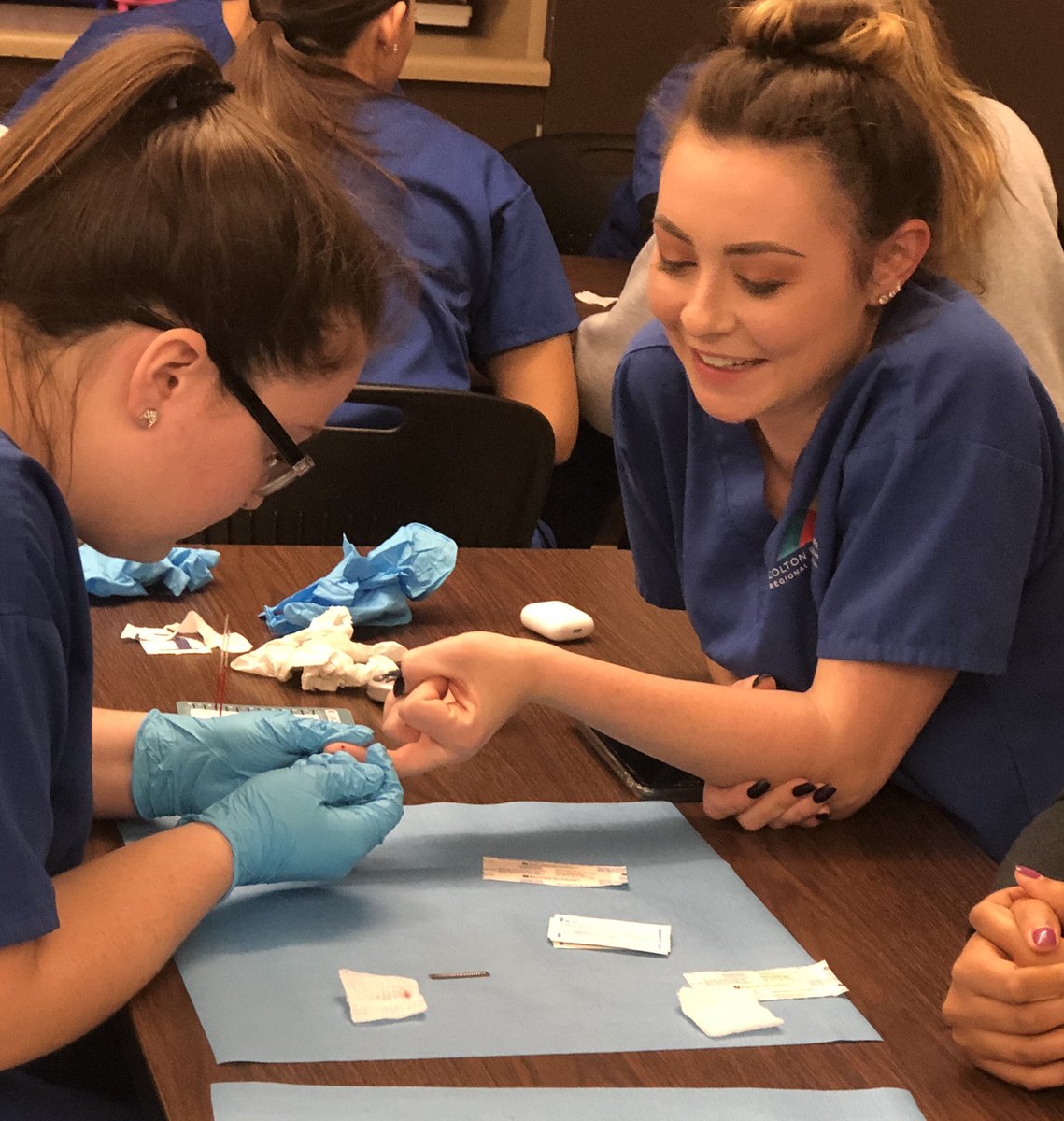 gthstellsher's tweet photo. Clinical M.A. II students preparing Hematicrits practicing with each other.@cryropsuper @GrandTerraceHS @CRYROP @luvmylife99 @MChavez61 @donnarobinsonc1 @JerryAlmendarez https://t.co/s2U07c8O53