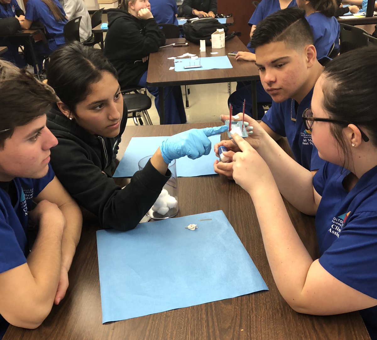 gthstellsher's tweet photo. Clinical M.A. II students preparing Hematicrits practicing with each other.@cryropsuper @GrandTerraceHS @CRYROP @luvmylife99 @MChavez61 @donnarobinsonc1 @JerryAlmendarez https://t.co/s2U07c8O53