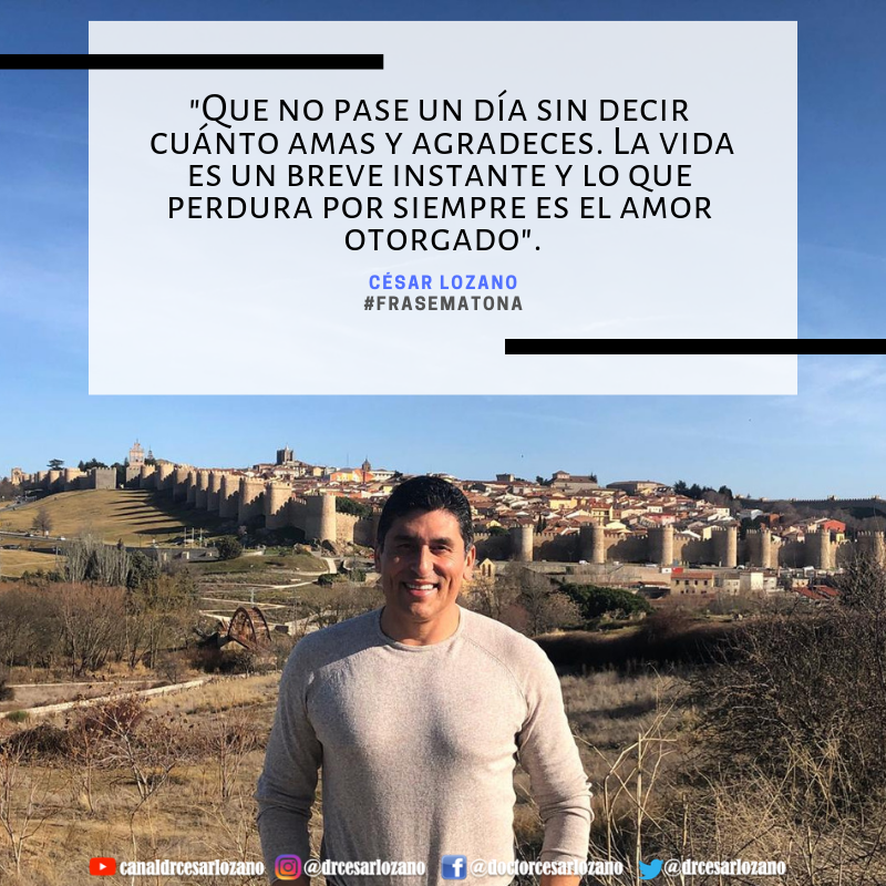 drcesarlozano's tweet photo. "La vida es un breve instante, no la malgastes queriendo agradar a todo el mundo". #NoTeEnganches https://t.co/XpMANzLz9g
