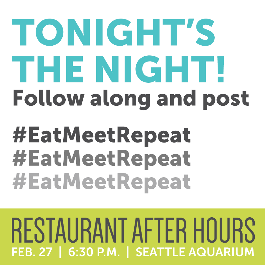 SeattleChamber's tweet photo. We're only 4 hours away from Restaurant After Hours 2019! Share your favorite moments of the night and follow along with #eatmeetrepeat! https://t.co/spb829xxSK