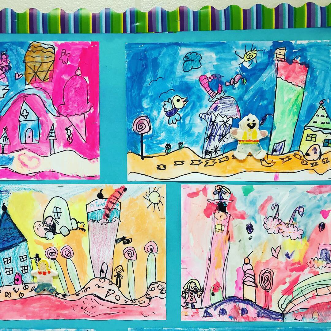 AnnSchumm1's tweet photo. Kindergarten went to Candy Land in their Imaginations!!!! &amp; after creating clay gingerbreads added them to their art! 😍#artteachersofinstagram #mystudentsaremyfavoriteartists #elementaryart #kindergartenart #gordonartists #gordonpatriotpride #ccpsONE #kindergartenclay #clay https://t.co/YxUEL03vS9