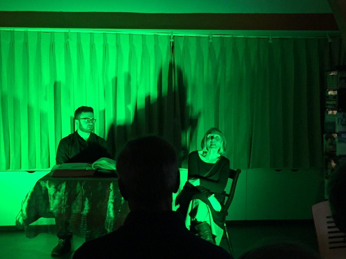 ShearedWitGuy's tweet photo. Eerie poet in residence Elaine Baker @kitespotter at the Vale and Downland Museum. Plus very spooky tales from Margaret and Sam. Amazing evening! Hope for a repeat next year! #wantagemuseum https://t.co/9VmHUJdd4N