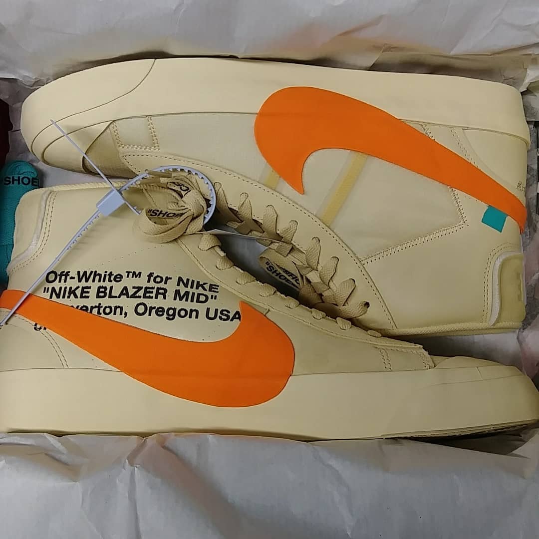 KIXORCASH's tweet photo. Got my first taste. I need more though! 

#awyd #acquirewhatyoudesire #sneakerhead #snkrs #offwhite #offwhitexnike #allhallowseve #nikeblazers #topten #offwhitetopten #nike #copped #snkrsapp #stockx https://t.co/qgaXIqRofe