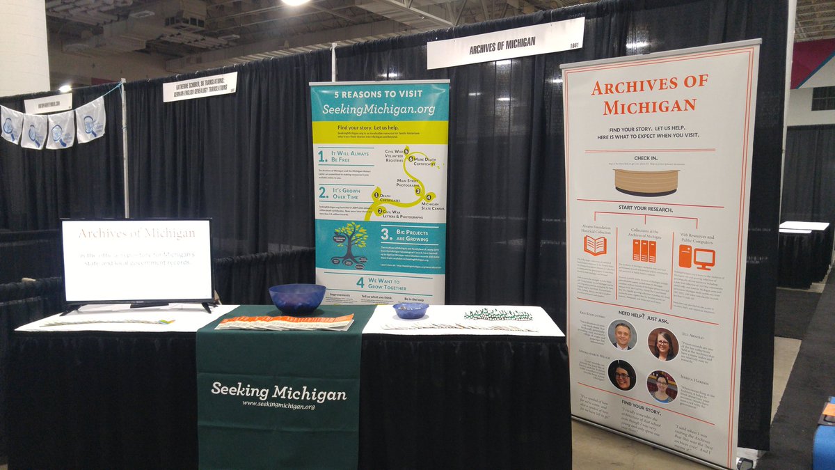 Ready for #RootsTech! Archives of Michigan booth is #1641. <a href="/MIHistoryCenter/">Michigan History Center</a>