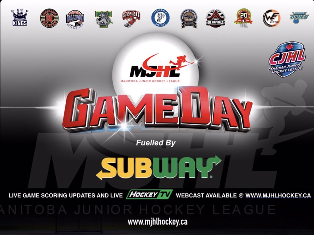 mjhlhockey's tweet photo. #MJHLGAMEDAY fuelled by @Subway_MB
#STPvsPOR
๐ https://t.co/tpZ6sLuCvT
๐ฑ #MJHLApp by @HockeyTech
๐ฅ https://t.co/WOrTYFiwku https://t.co/48fqxHaaD4