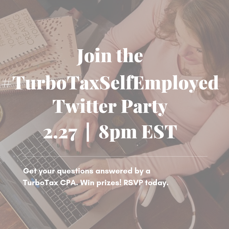 StacieinAtlanta's tweet photo. Only 2 hours until the the #TurboTaxSelfEmployed Twitter Chat TONIGHT from 8-9 pm EST​. Get answers from a @turbotax pro &amp; win prizes​! 

Follow @StacieinAtlanta, @FoodieFather, @SunAndSeaSalt &amp; @DanielleSmithTV​. #TwitterParty #TwitterChat

RSVP: https://t.co/bWOtakjdyZ​ #ad https://t.co/hEFlGYP084