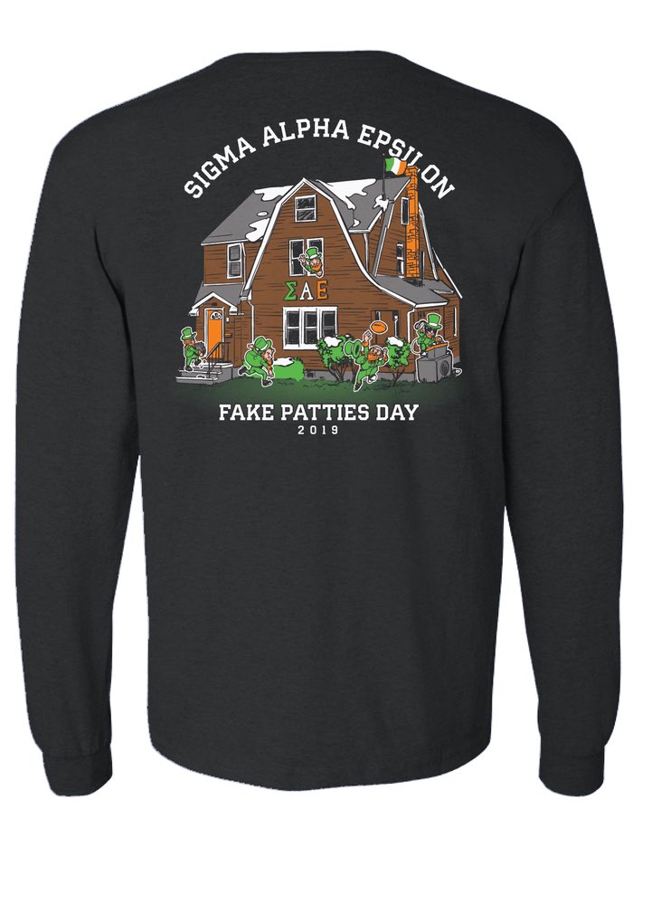 SAE_KentState's tweet photo. Trouble finding a shirt for fake patty’s this year? Well check out our Fake patty’s shirt design!!! The link to buy them will be out soon! So keep an eye out for it!!!! https://t.co/lYI7dQ8hDO
