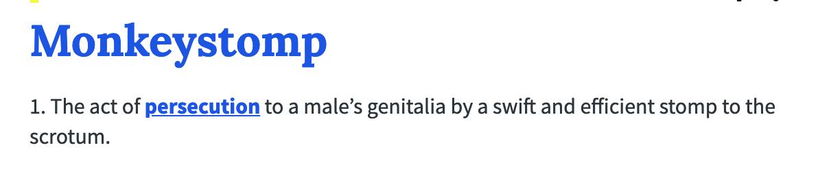 ThriceSavage's tweet image. Following its use by Rep. Justin Humphrey, the definition of #monkeystomp has been texted to me. I learn something new every day. My job is great! #okleg urbandictionary.com/define.php?ter…