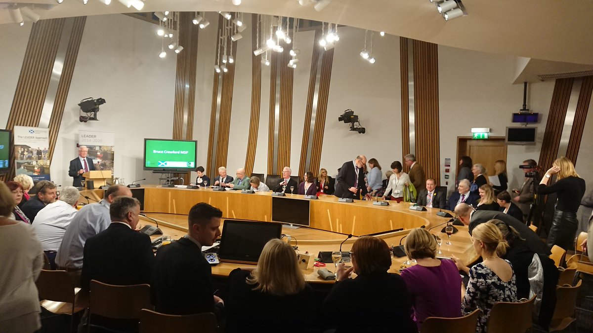 vicky_dunlop's tweet photo. Gathering at the Scottish Parliamentary #LEADERlegacy event. "The LEADER approach: Past, Present and Future". Great to hear about LEADER, co-financed by Scottish Government 🏴󠁧󠁢󠁳󠁣󠁴󠁿 and the EU 🇪🇺, across Scotland over 27 years. 
@RuralMattersSG @scotruralnet #clld #LEADER https://t.co/KQCHl14U42