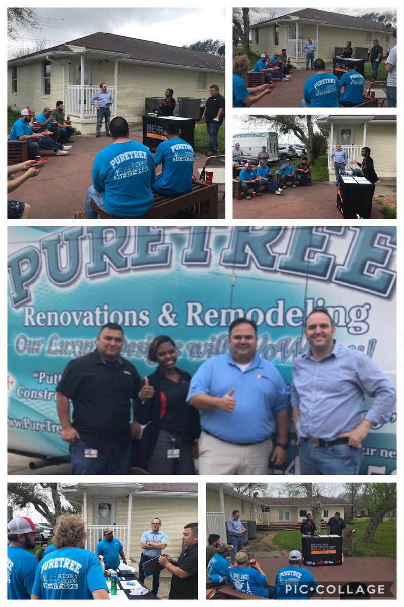 Building strong relationships with our Managed accounts and our Vendor partners. PK and Q&amp;A at the customers job site with BEHR paint. Pro business leading the way!! <a href="/FrankBlakePro/">Frank Blake</a> @Jkylew95 <a href="/GravesFranklin/">Franklin T. Graves</a> <a href="/bjp84/">BJ Powers</a>