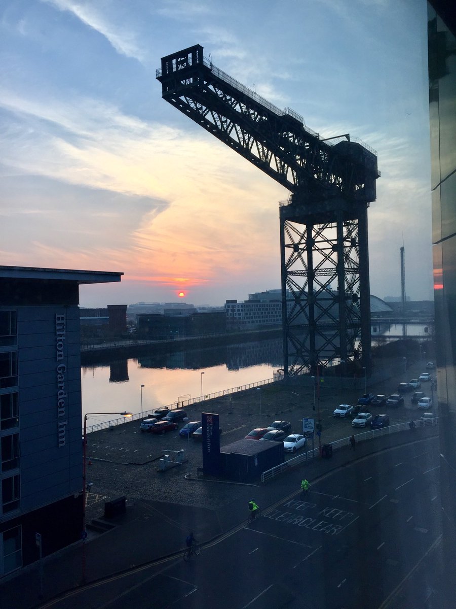 RobDL2's tweet photo. Not too shabby a view from my hotel room. Looking forward to training/familiarisation day tomorrow &amp; then 3 days of top class European Athletics. #techofficial @Glasgow2019⁩ ⁦@scotathletics⁩ https://t.co/rqsw9RIuoU