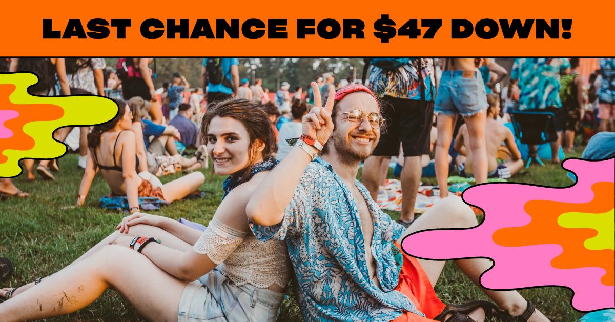 Bonnaroo's tweet image. ⏰LAST CHANCE ⏰ Snag a ticket for just $47 down till FRIDAY at midnight CT. After that, the downpayment for payment plans will go up and the payment schedule will be less spread out. 
Get yours now: fal.cn/iTVV