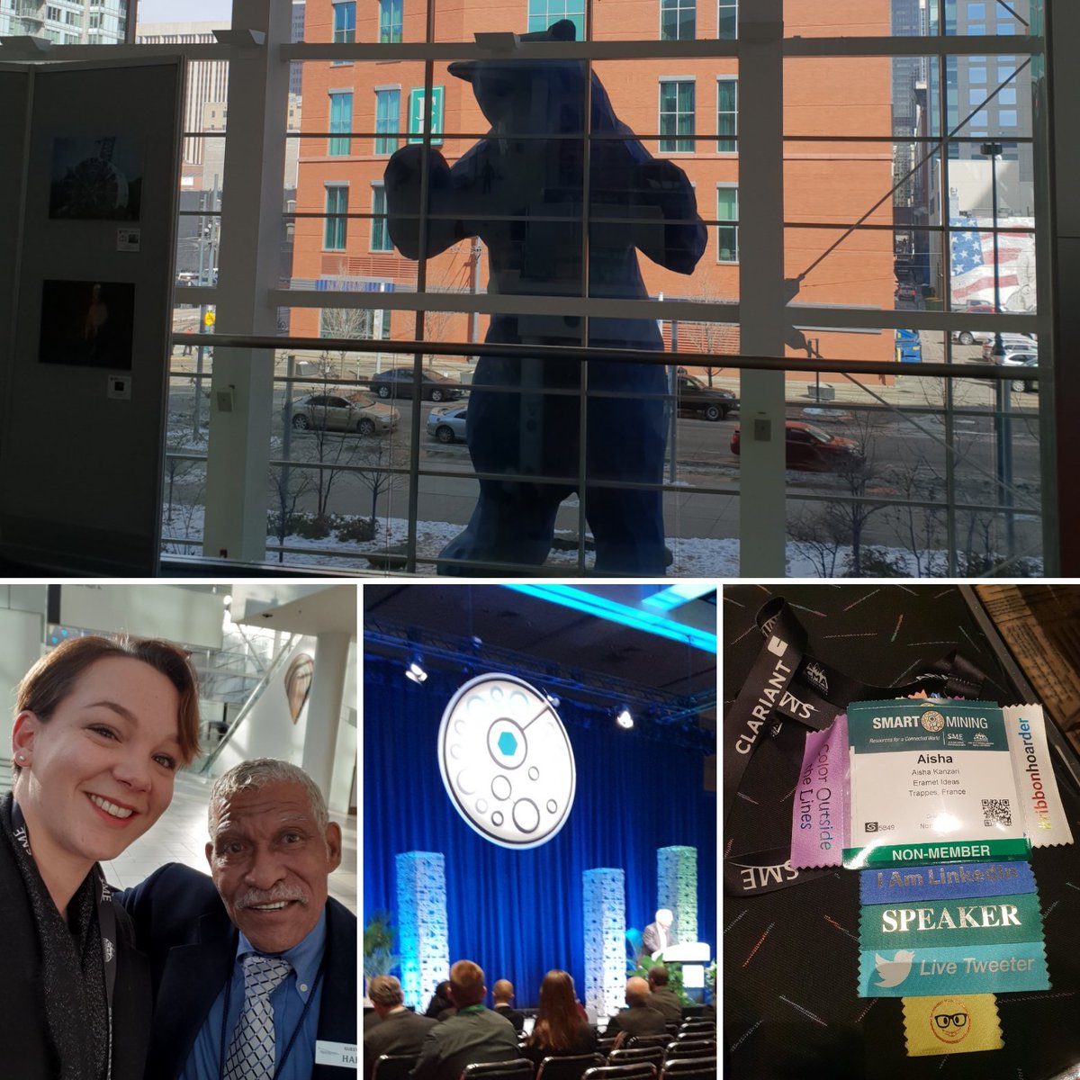 Aisha_Kan's tweet photo. Goodbye big blue bear! Goodbye Harold! Thank you for sharing your happiness everyday when greeting us! Goodbye @smecommunity I am leaving with lots of innovative ideas for smart mining! #mining #smart #innovation #VR in H&amp;S #mineralogy #geology https://t.co/LTbmUBVWpV