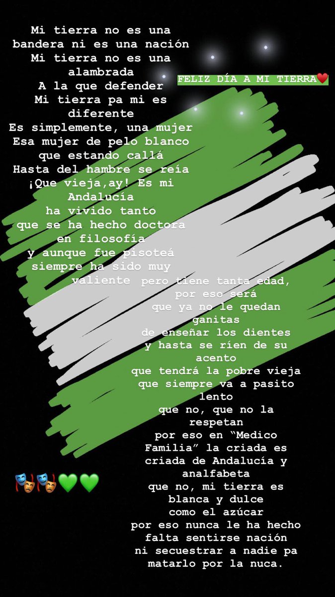 rooangela's tweet photo. Feliz día a mi tierra, Feliz día de ANDALUCÍA.💚🎭 https://t.co/ywyZOX4HLU