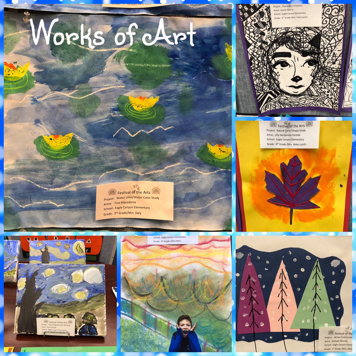 ApZwack's tweet photo. So much talent was on display at Festival of the Arts Showcase!!  The young artist’s work was extremely impressive!  Way to represent Eagle Canyon! https://t.co/4eUCkZBdhX