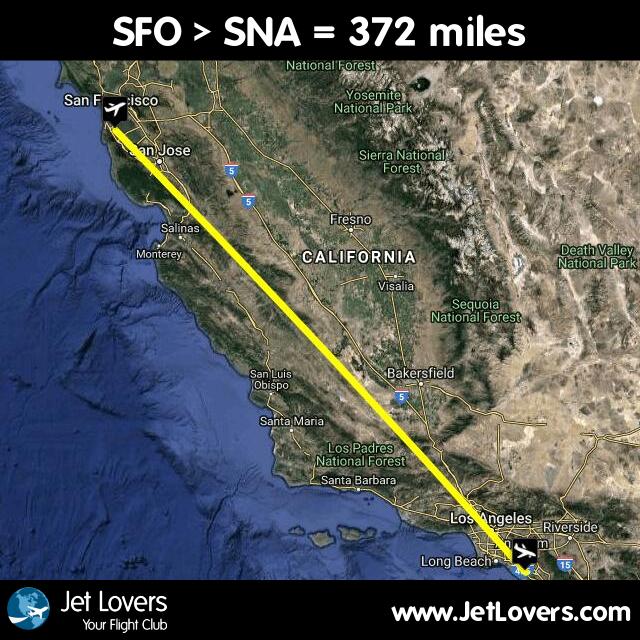frostyorca's tweet photo. My flight #84 on #JetLovers: SFO > SNA - another 372 miles in the air! https://t.co/q7cEDWkiMd https://t.co/7ygm4TBI0W