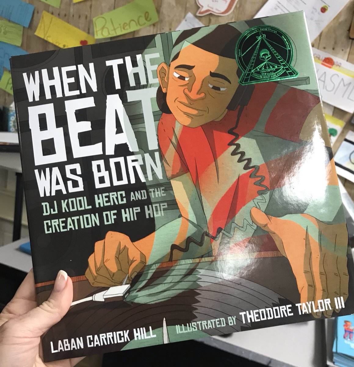 BSMS720's tweet photo. Two books we read this week w/ my Per 9 6th graders... loved discussing how these two men followed their passions and what my Ss are passionate about @Tromboneshorty #djkoolherc #bsmsreads @gless54 #picturebooksinmiddleschool #titlechat @nerdybookclub #picturebooks #nerdcamp https://t.co/RGtMbaTgoB