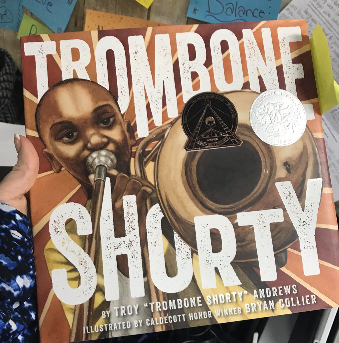 BSMS720's tweet photo. Two books we read this week w/ my Per 9 6th graders... loved discussing how these two men followed their passions and what my Ss are passionate about @Tromboneshorty #djkoolherc #bsmsreads @gless54 #picturebooksinmiddleschool #titlechat @nerdybookclub #picturebooks #nerdcamp https://t.co/RGtMbaTgoB