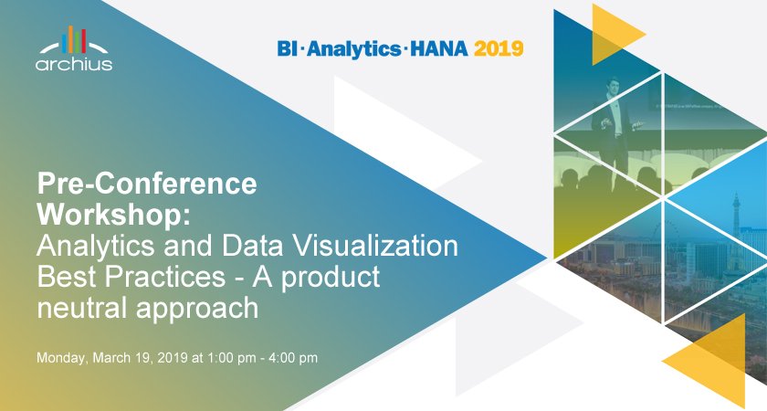 archiusBI's tweet photo. Archius will be presenting at @SAPinsider 's #BIHANA2019 . Click here for more details on the session.  https://t.co/qWnk8daWhW https://t.co/Z7JJJHIdJr