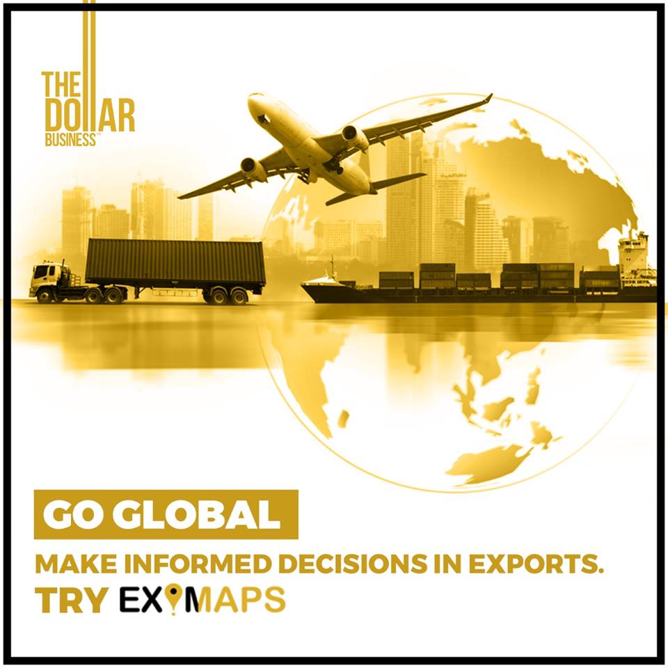 TheDollarBiz's tweet photo. Look beyond boundaries. #EXIMAPS makes the exercise as simple as your imagination. With business intelligence based on precision and customisation, it opens the doors for newer business opportunities overseas. India's business houses and #MSMEs love it. You too will. https://t.co/226LpC1MSE