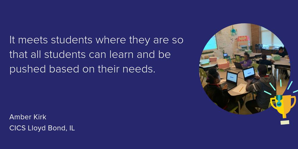 mathspace's tweet photo. We really love what Amber Kirk from CICS Lloyd Bond in IL has to say about growth!
It is important to encourage students and challenge them in a way that can improve their outcomes, which is what the #MathspaceChallenge is trying to do! https://t.co/93UDK31TJP