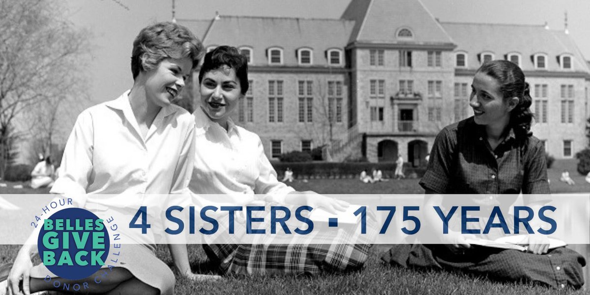 saintmarys's tweet photo. The 24-Hour Donor Challenge begins NOW! Saint Mary's isn't for just four years, it's for a lifetime. With your help, our legacy can continue. It all starts with your gift. https://t.co/Zh3X3qo4IO 
#BellesGiveBack #FourSisters175Years https://t.co/X64loMDVZe