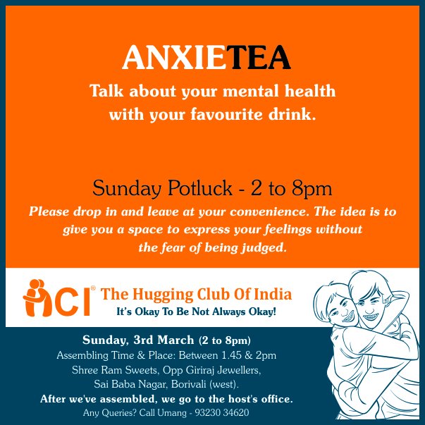 huggingclub's tweet photo. Join us this Sunday for a friendly Potluck
#potluck #meet #friends #friendly #tea #anxiety #depression #nonjudgemental #express #feelings #space #favourite #Sunday #Sundaypotluck #favourite #food https://t.co/5l5nv4FIbv