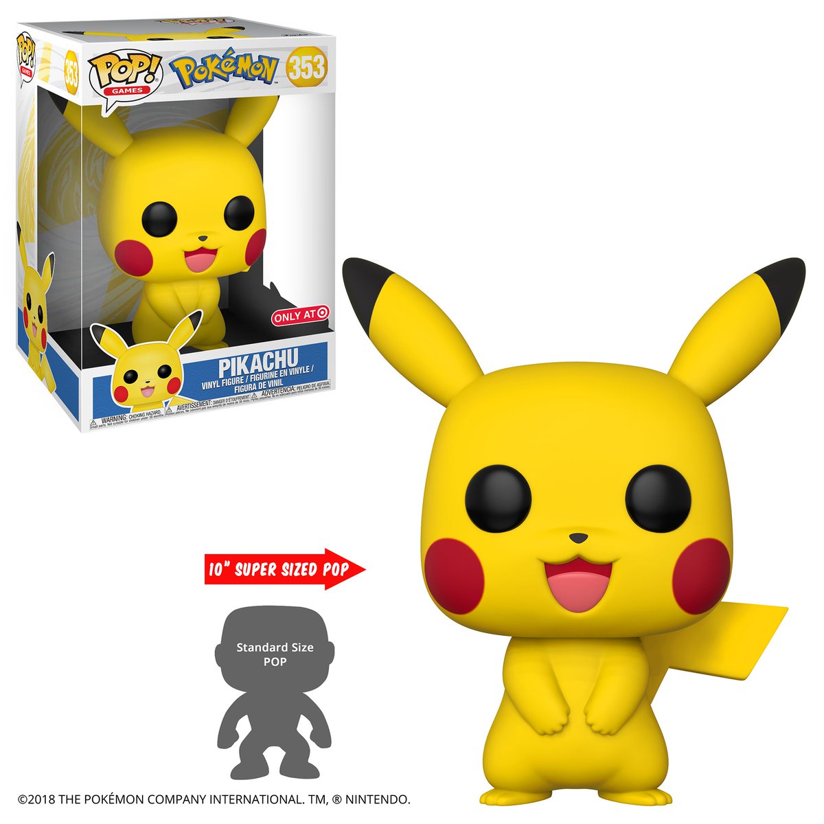 OriginalFunko's tweet image. RT &amp;amp; follow @OriginalFunko for the chance to win a @Target exclusive 10-inch Pikachu Pop! #PokemonDay