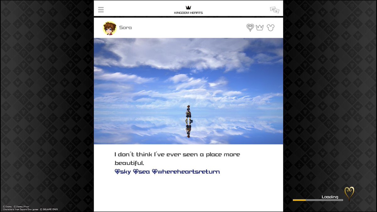 -The Darkside in The Final World portion is partially faded (possibly representing his darkness fading with him?)
-This Kingstagram post tags “sky”, “sea”, and “whereheartsreturn” (Sora, Kairi, and The Final World)

#KH3Spoilers
