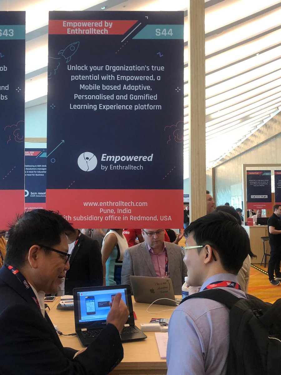 Excited to be a part of #TechHRSG! Let's catch up <a href="/Booth/">Booth Moore</a>  S-44 to experience our NextGen Learning Experience platform—Empowered Total Learning System.
#Empowered #LMS #NextGen #justintimelearning #Learningonthego
