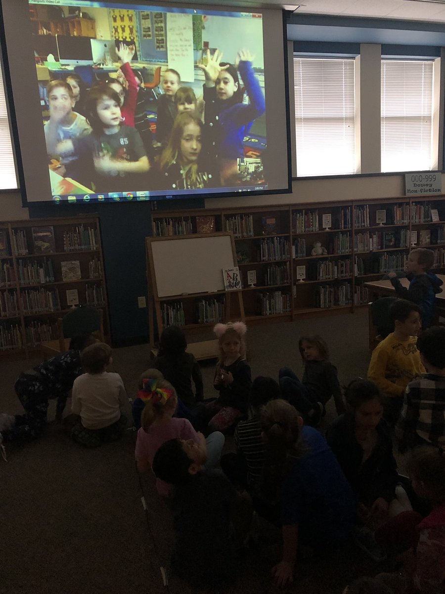 Today, one of our first grade classes got to hangout with a class in North Pole, Alaska! So much fun making these connections and learning about each other. #DentonISDDelivers <a href="/ProvElem/">Providence Elem</a>