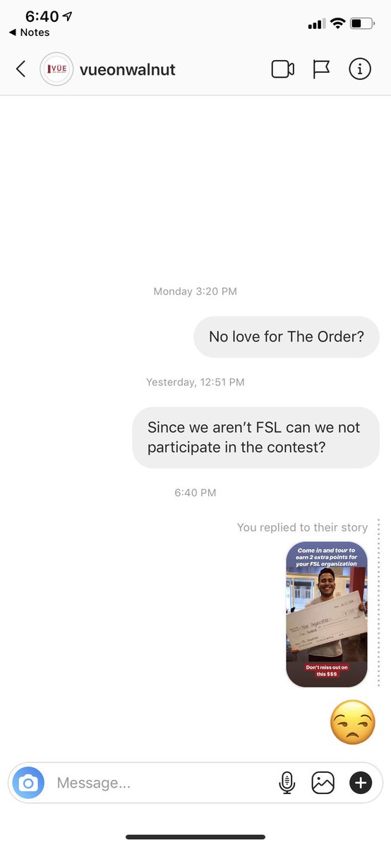 TheOrderMSU's tweet photo. We never thought we’d make enemies with off campus living... but it’s happening @AspenMSU @VueOnWalnut https://t.co/9xhn9YMcC7