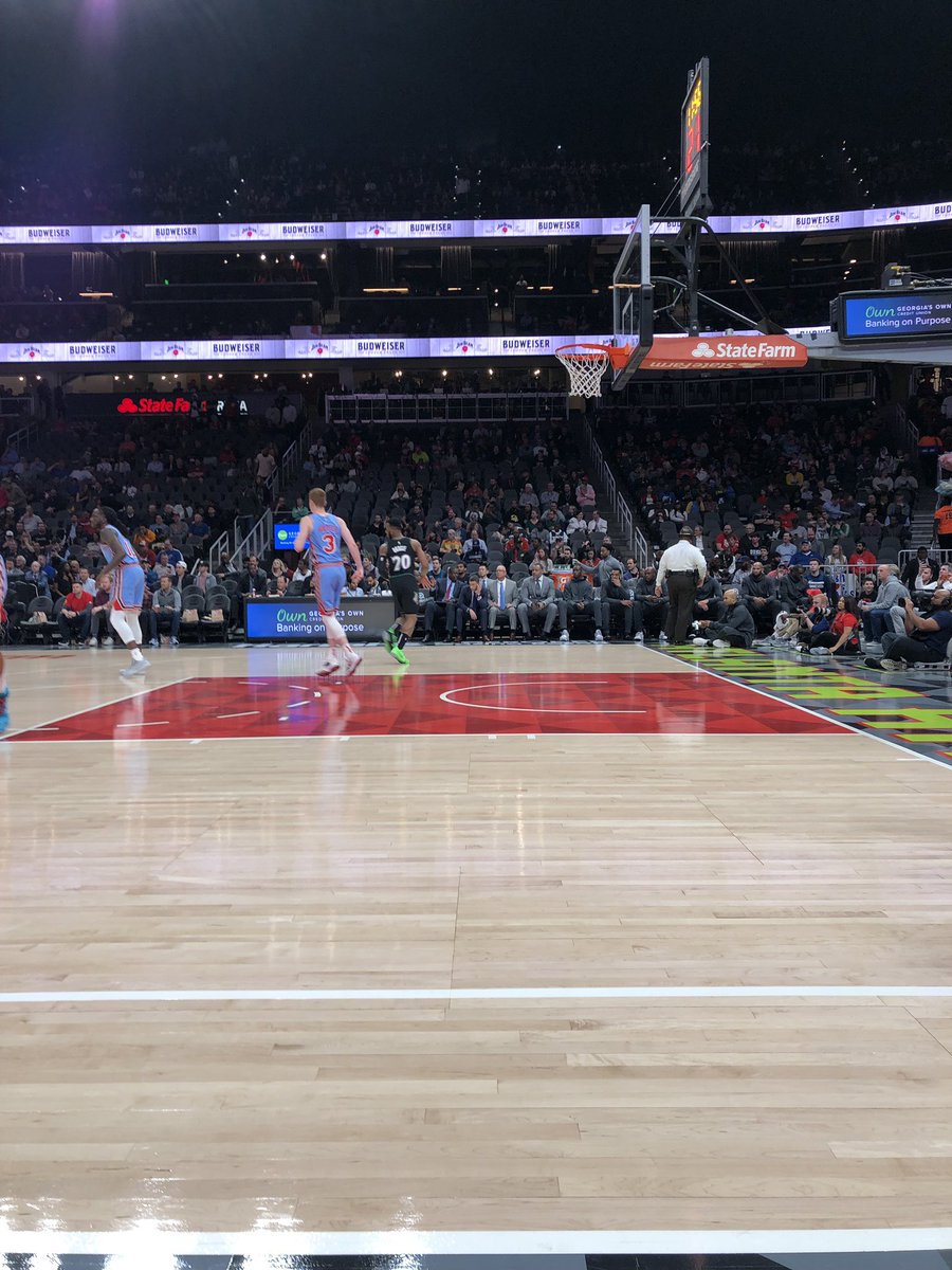 RyanNegri's tweet image. My guy @rolson21 is at the #WolvesvsHawks game in Atlanta and said he just caught the ball, threw it to @ATolliver44 before his free throw and said “better make it, I need the assist.” 

He missed. But threw the ball back to @rolson21 so they could try it again.

He made the 2nd!