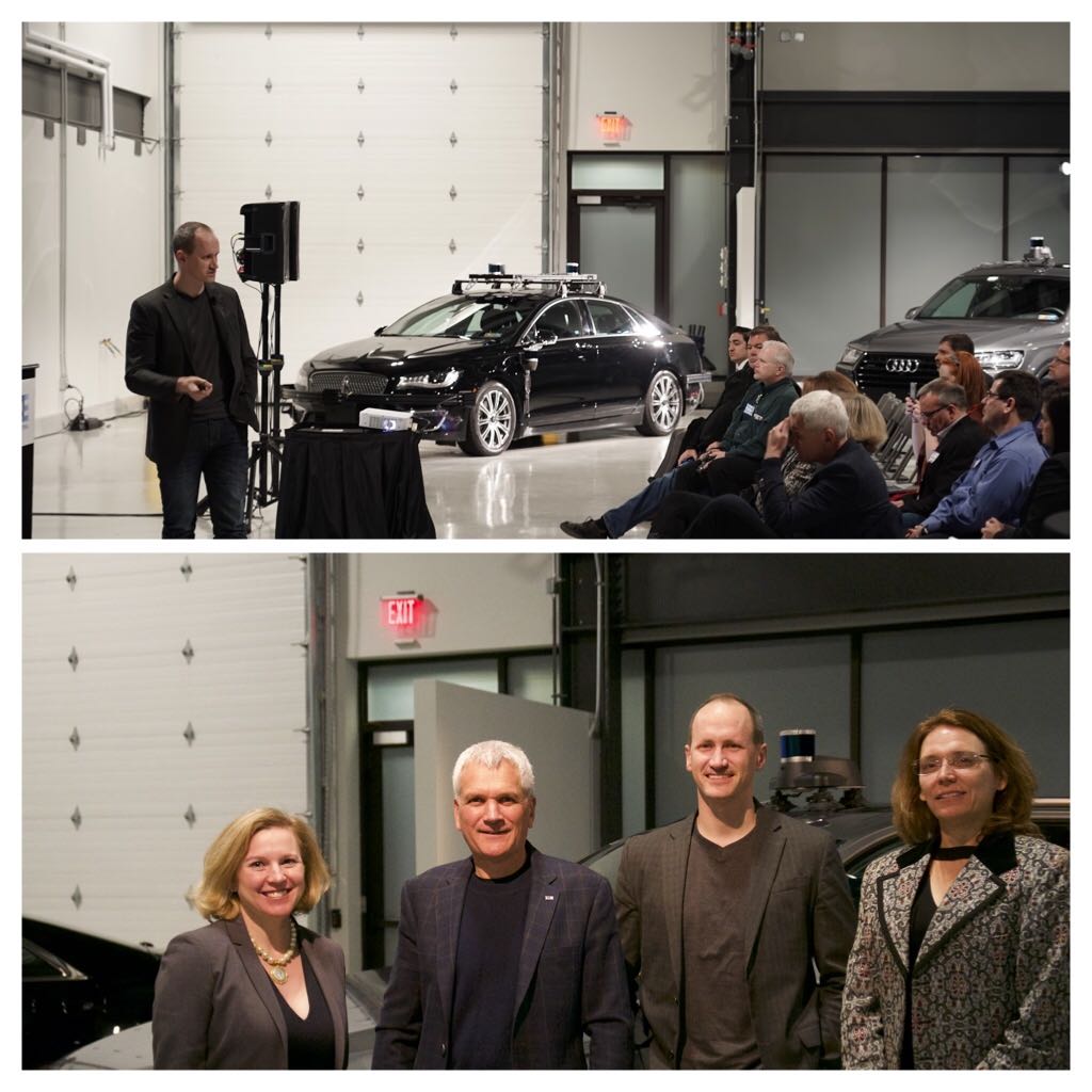 Great to host a meetup at our Pittsburgh office where we chatted abt how we can safely deliver the benefits of self-driving cars to the public with Karina Ricks (<a href="/walk_left/">Karina Ricks</a>) of @CityPGH, <a href="/sterling_a/">Sterling Anderson</a> of <a href="/aurora_inno/">Aurora</a>, <a href="/TaraAndringa/">Tara Andringa Dunfee</a> of <a href="/PaveCampaign/">Partners for Automated Vehicle Education</a>, and <a href="/pmascare/">P Mascare</a> of <a href="/SAEIntl/">SAE International®</a>.