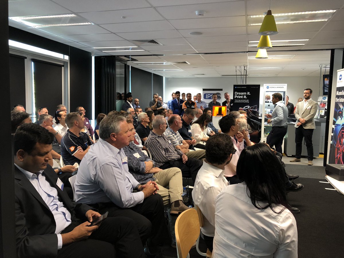 Bumper crowd #3dprinting bumper plugs at our <a href="/3dsystems/">3D Systems</a> Figure 4 Standalone launch event in Adelaide. Great to speak with engineers, manufacturers and innovators in SA. #thanksChuck #digitalmanufacturing #AdditiveManufacturing