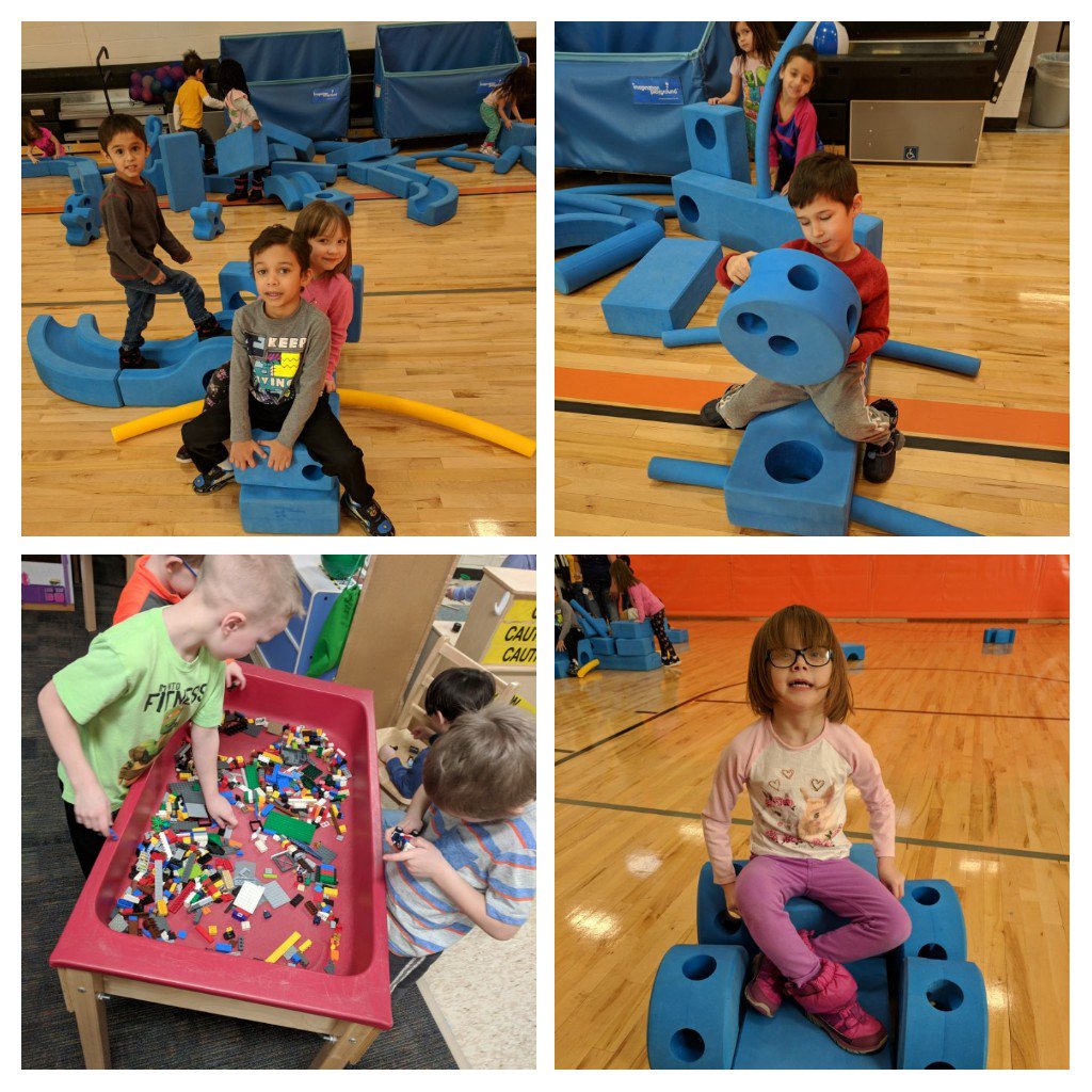 MissWendt's tweet photo. To go with our theme of land transportation, we're building cars with legos and the imagination playground in the gym! #greatimaginations #movingforwardtogether @MoorheadSchools @probspuds https://t.co/XeJfR6XY0G