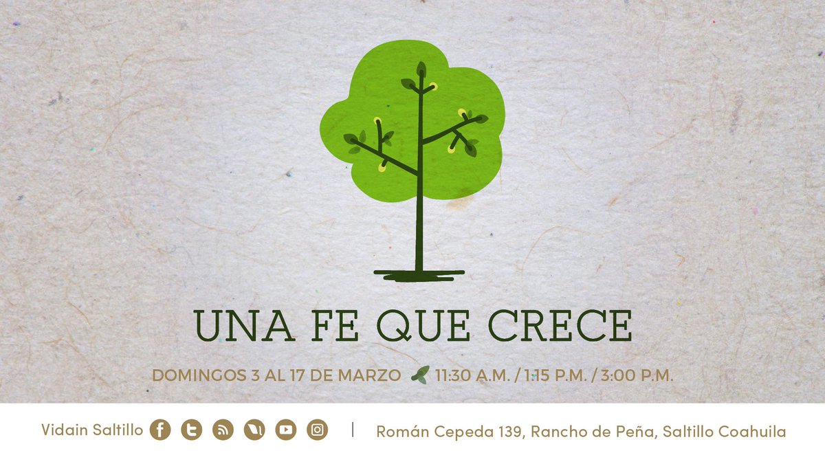 VidainSaltillo's tweet photo. Hemos descubierto que hay cinco factores que hacen crecer nuestra fe, incluso cuando no lo estamos planeando. Acompáñanos a platicar sobre eso a partir de este próximo domingo. ¿Ya quieres saber cuáles son? https://t.co/COFkY3Dy67