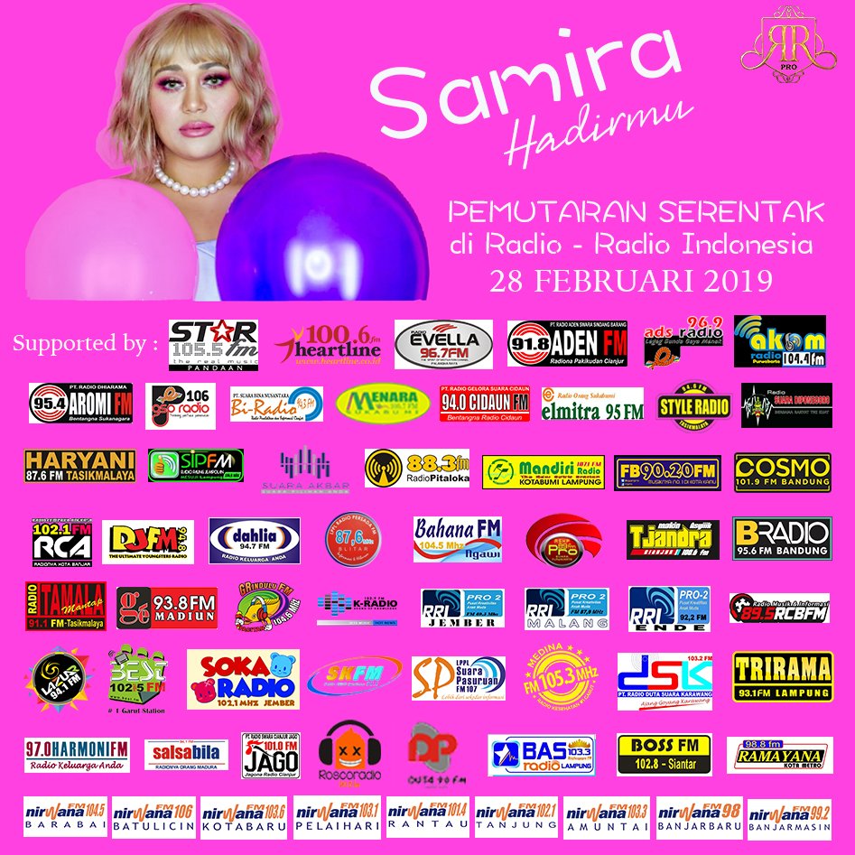 Now 
#PemutaranSerentak
#DutaTopNews
#KlikPlay
<a href="/samiraljufri/">samira</a> HADIRMU
<a href="/rr_pro2601/">RRpro Indonesia</a> Cc <a href="/rioptwl/">Rio Teguh Santoso</a> 

MD <a href="/weniapriana/">Weni Apriana</a>