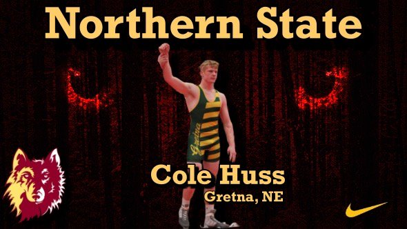 ColeHuss1117's tweet photo. I’m excited to announce that I’ve decided to continue my wrestling and academic career at Northern State University. Thank you to all my family, friends, and coaches that have gotten me to this point. Looking forward to the future. #GoWolves https://t.co/m8T9nNLCI0