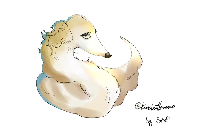 【RTした人をモンスター化企画】フェンリル廃NO.203()蛇型の犬のイメージです!参加していただきありがとうございました～! 
