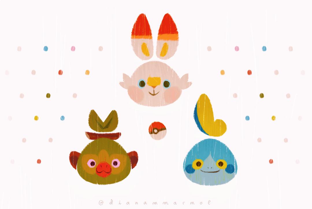 dianammarmol's tweet photo. ✨Choose wisely! ✨ 
⠀⠀⠀⠀🌱🔥💦
#PokemonSwordShield https://t.co/hs8h8LymEI