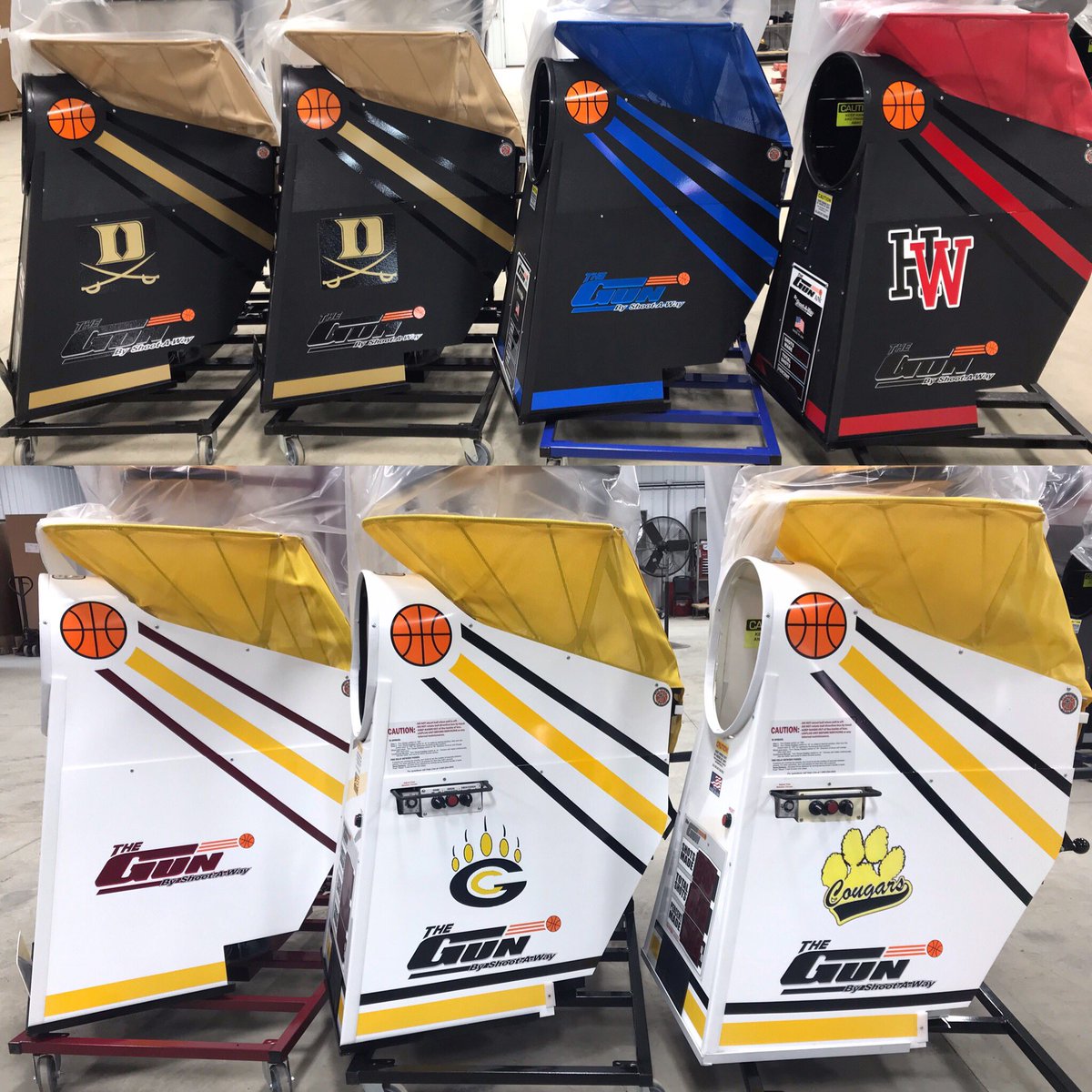 shootaway's tweet image. 7 more Guns in the lineup ready to ship out! 🏀🚛💨

#TheGun #ShootingMachine #MadeInUSA