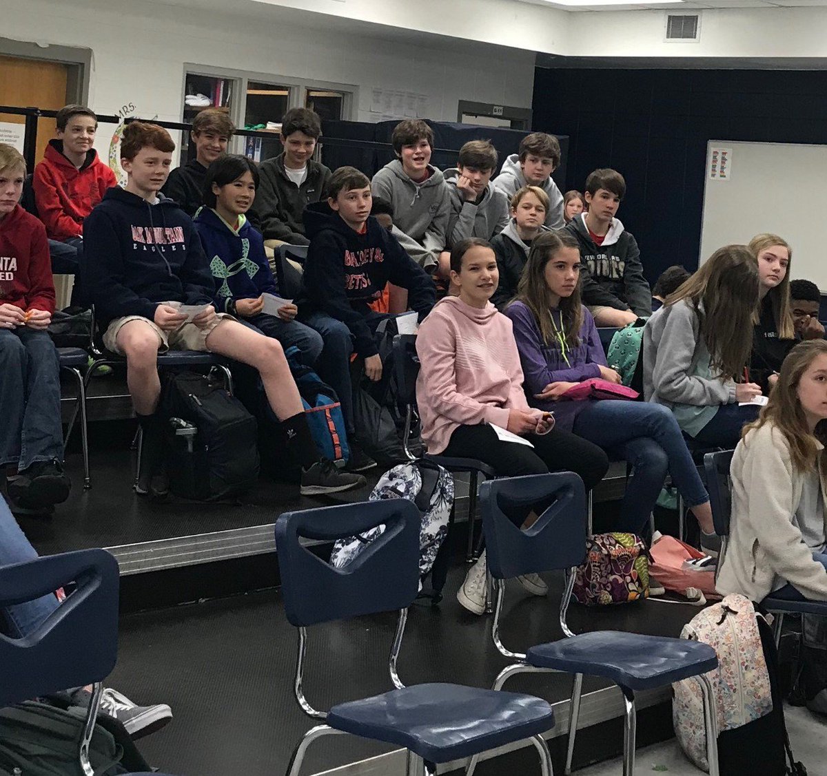 FirstPriorityAL's tweet photo. We are beyond excited that two students made a decision to follow Christ this morning at Oak Mountain Middle School's First Priority club meeting! God is so good! Please join us in praying for these new believers in Christ! #studentsreachstudents #thereisHOPE #firstpriorityal https://t.co/X7TX4BEVa1